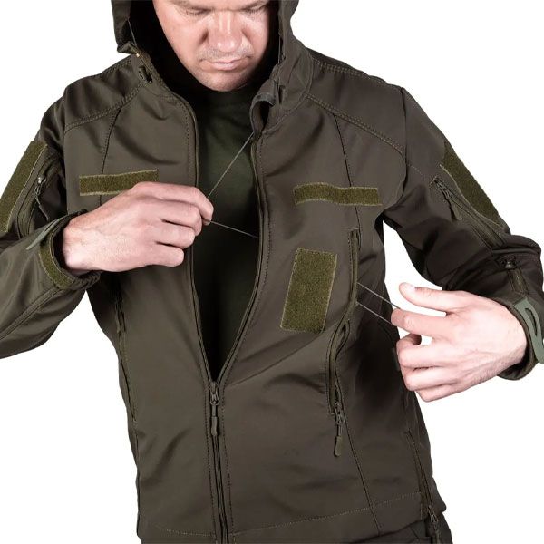 Тактична куртка SMILO soft shell olive 546_19-88 фото