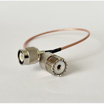 Пигтейл TNC-Male - UHF-Female ВЧ кабель переходник RG316 длинна 30 см t0000228 фото
