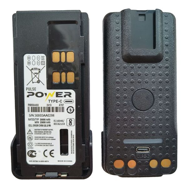 Батарея для Motorola на 3000 mAh из Type-C для раций DP4400e, DP4800e Pulse Power 374 фото